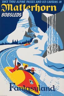 Alpine Fantasy Land Poster: Description: Alpine Fantasy Land Poster linen backed and measuring at 36x54 inches Date: Unknown Material: Matte Art Paper & Linen Additional Information: Possible Reproduction/Printed Later Reserve: