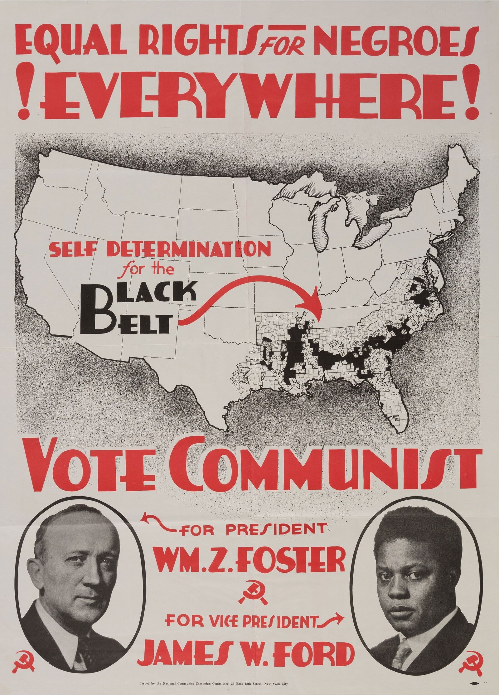 Foster & Ford Vote Communist Poster (1 of 1)