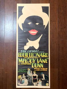 Melody Lane - Eddie Leonard (1929) US Insert Movie Poster - Rare!: Melody Lane - Eddie Leonard (1929) US Insert Movie Poster - Rare!, Please refer to the attached photos to determine the