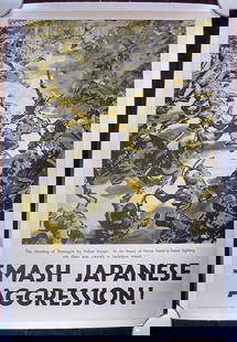 Smash Japanese Aggression (1943) British WWII Poster LB: Smash Japanese Aggression (1943) British WWII Poster LB, Please refer to the attached photos to determine the condition of