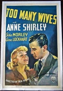 Too Many Wives (1937) LB 1 SH ~ Rare Screwball Comedy!: Too Many Wives (1937) LB 1 SH ~ Rare Screwball Comedy!, Please refer to the attached photos to determine the condition of this original vintage item. Note: LB means Linen Backed. Ready for you to fram