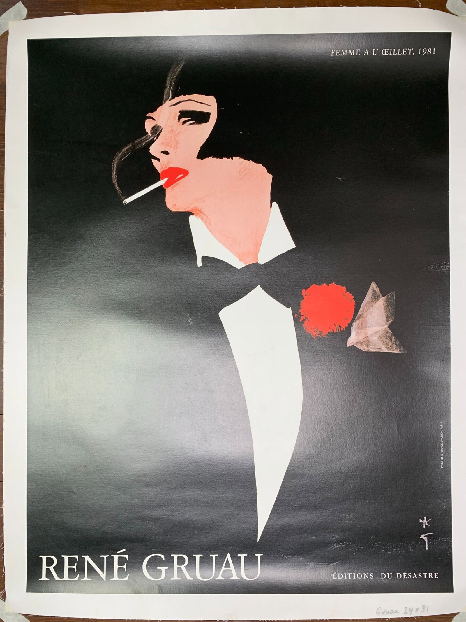 Femme a l'oeilette - Art by Gruau (1981) 24 x 32 US Advertising Poster LB (1 of 5)