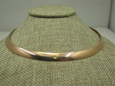 Dyadema Bronze Omega Two-Side Necklace, 17", 8mm