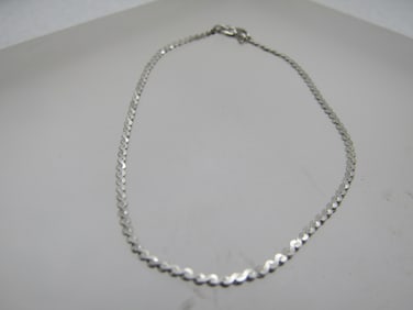 Herringbone Bracelet, 6.75" . 1/2mm, 1990's