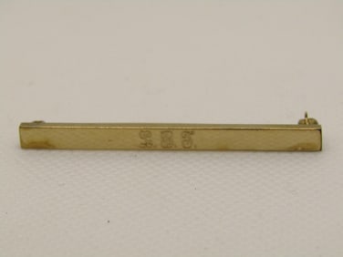 Vintage 12kt G.F. Engraved LBT Bar Brooch,, Signed B B, 2"