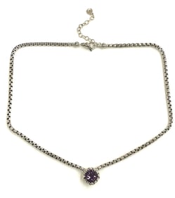 Estate JAI John Hardy Sterling Silver Amethyst Necklace