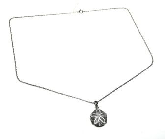 Estate Sterling Silver Sand Dollar Necklace