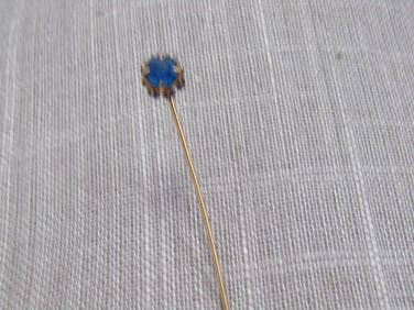 Vintage Blue Rhinestone Stick Pin, 1920's-1930's