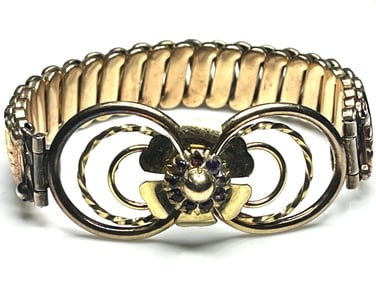 Vintage Sweetheart Expandable Bicolor Bracelet