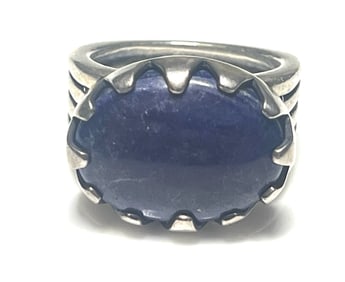 Estate Cody Sanderson and Carolyn Pollack Navajo Heavy Sterling Silver Ring