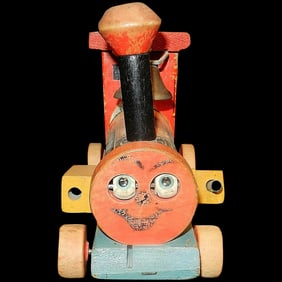 Vintage Looky Chug-Chug 161 Fisher Price Wood Toy Train Engine