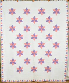 30's Stars Quilt, Sawtooth Border