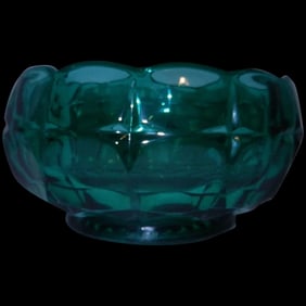 Vintage Tiara Spruce Green Constellation Pattern Nut Bowl