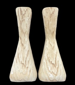 Pair of Vintage SHAWNEE FAIRY WOOD VASE 1212