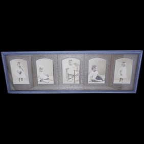Vintage Multiple Horizontal Picture Frame with Pictures