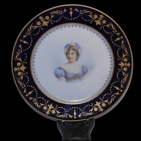 Antique Victorian 1800’s Portrait Chateau Des Tuileries Cabinet Plate