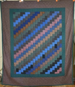 Authentic Amish "Streak of Lightning" Quilt