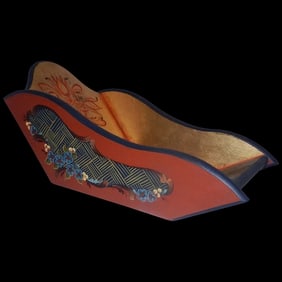 Vintage Folk Art Sled Tray