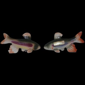 Vintage Mid-Century Japan Trout Fish Salt & Pepper Shaker Set