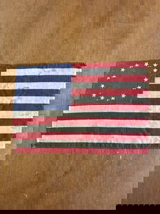 Unusual Bicentennial Betsy Ross 13 Star US Flag: For sale is an unusual homemade 13 star betsy ross bicentennial flag that measures 10 3/4&#8221; x 7 5/8&#8221; . It has wear as shown in the photos Shipping: Domestic: Flat-rate of $10.00 to anywhere
