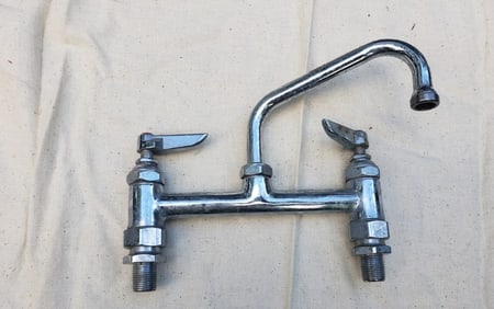 antique bathroom plumbing chrome plated brass victorian T & S