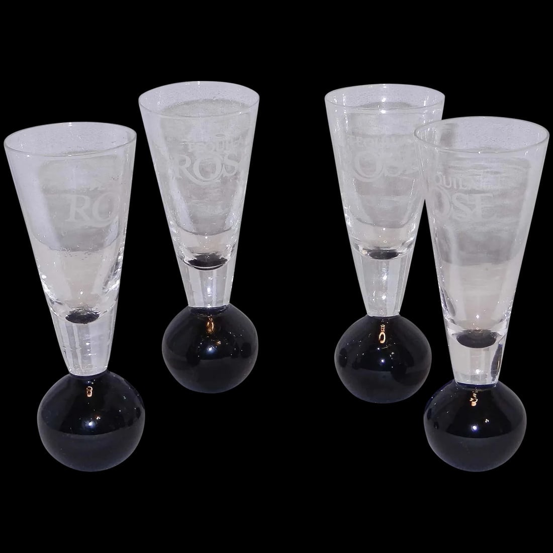 Vintage Tequila Rose Bubble Base Shot Glasses (1 of 5)