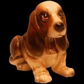 Vintage Napcoware C7087 Basset Hound Planter