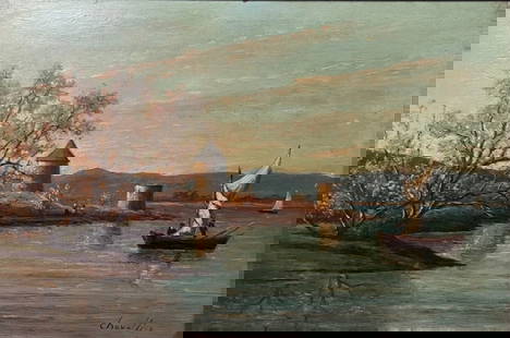 Antique Original Painting Signed Maritime Landscape, Boat, Seascape: Title: Antique Original Painting Signed Maritime Landscape, Boat, Seascape Description: Oil on wood 32 x 48 cm Reserve: $200.00 Shipping: Domestic: Flat-rate of $45.00 to anywhere with