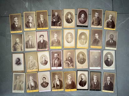 Lot of 30 Antique CDV Portraits - 19th Century Carte de Visite Collection: Title: Lot of 30 Antique CDV Portraits - 19th Century Carte de Visite Collection Description: This lot of 30 antique Carte de Visite (CDV) portraits features a diverse selection of 19th-century gentle