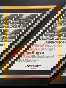 David Hockney | Vintage 1987 Signed Poster Print | Mounted and Framed: Up for Auction this Beautiful and Scarce Vintage 1987 Offset Lithograph after this Poster by David Hockney Facsimile Signed in Ink Art Print is about 14 X 9 in. This piece is mounted on a 16 x 12 in.