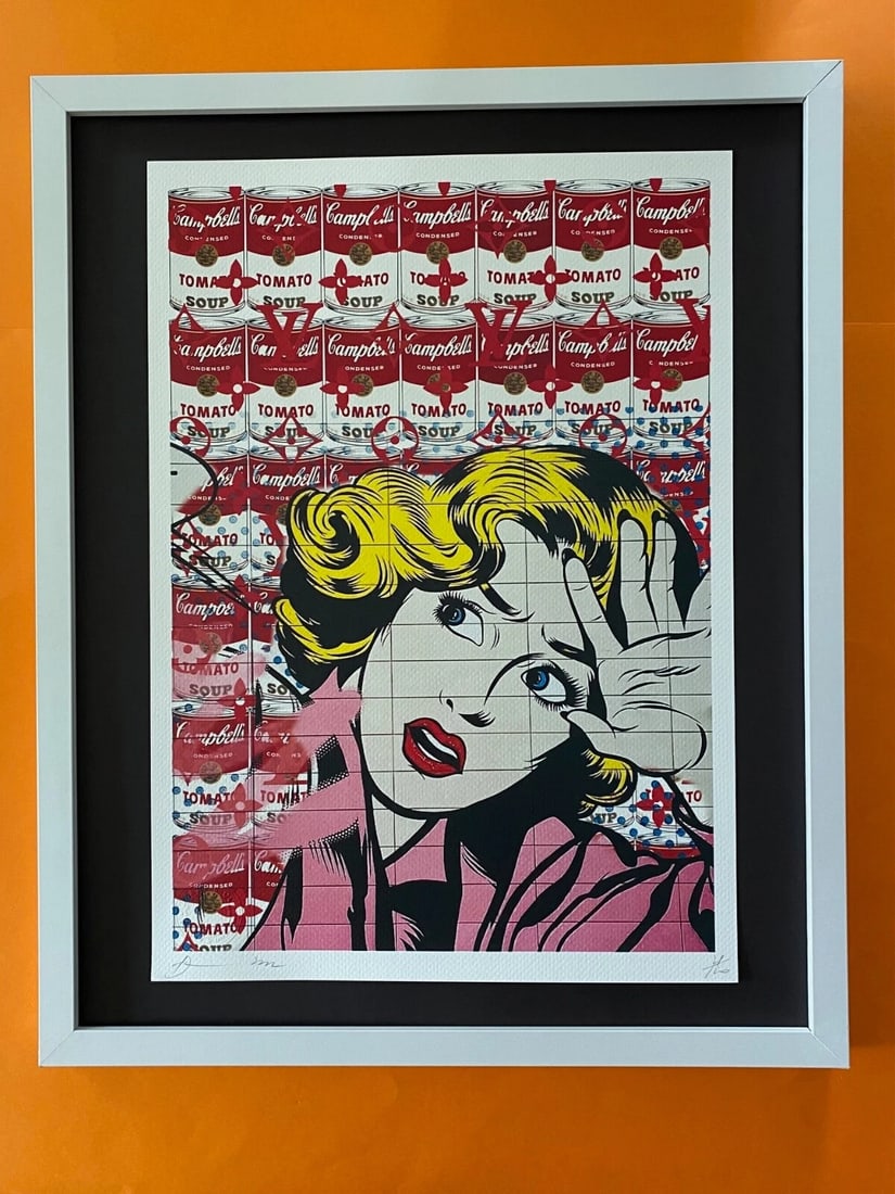Death NYC Large Framed 16x20in Pop Art Certified Graffiti Lichtenstein Warhol (1 of 5)