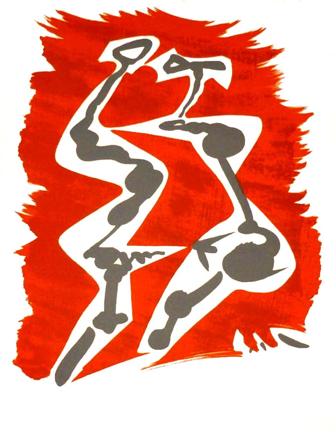 1973 Andre Masson Original Lithograph 2 Masson Graphik: Country: France Title: Untitled 2 Medium: Original Lithograph Paper Size: 14 x 11.75 inch Printed: 1973 by Mourlot Paris Provenance: Andre Masson Graphik Book signed numbered D497 Condition: Fine - Pr