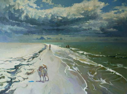Oil painting Near the sea Anastasia Yaroshevich: 7YARO Painter: Anastasia Yaroshevich Size: 60x80 cm/23.62x31.49 inches Components: oil, canvas Original painting CONDITION: excellent ARTIST: Anastasia Oleksandrivna Yaroshevich, was born near the cit
