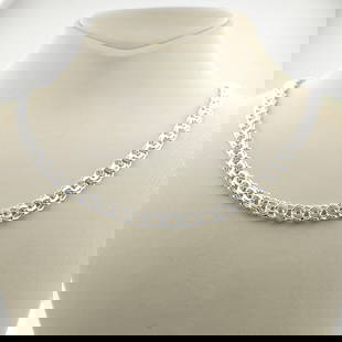 925 Silver Garibaldi Link Men's Chain: Title: 925 Silver Garibaldi Link Men's Chain Description: 925 Silver Garibaldi Link Men's Chain,Men's Necklace Condition:New Weight:41.7g Size:25.59 in(65cm). With Gift Box Express Shipping.Carrier:DH
