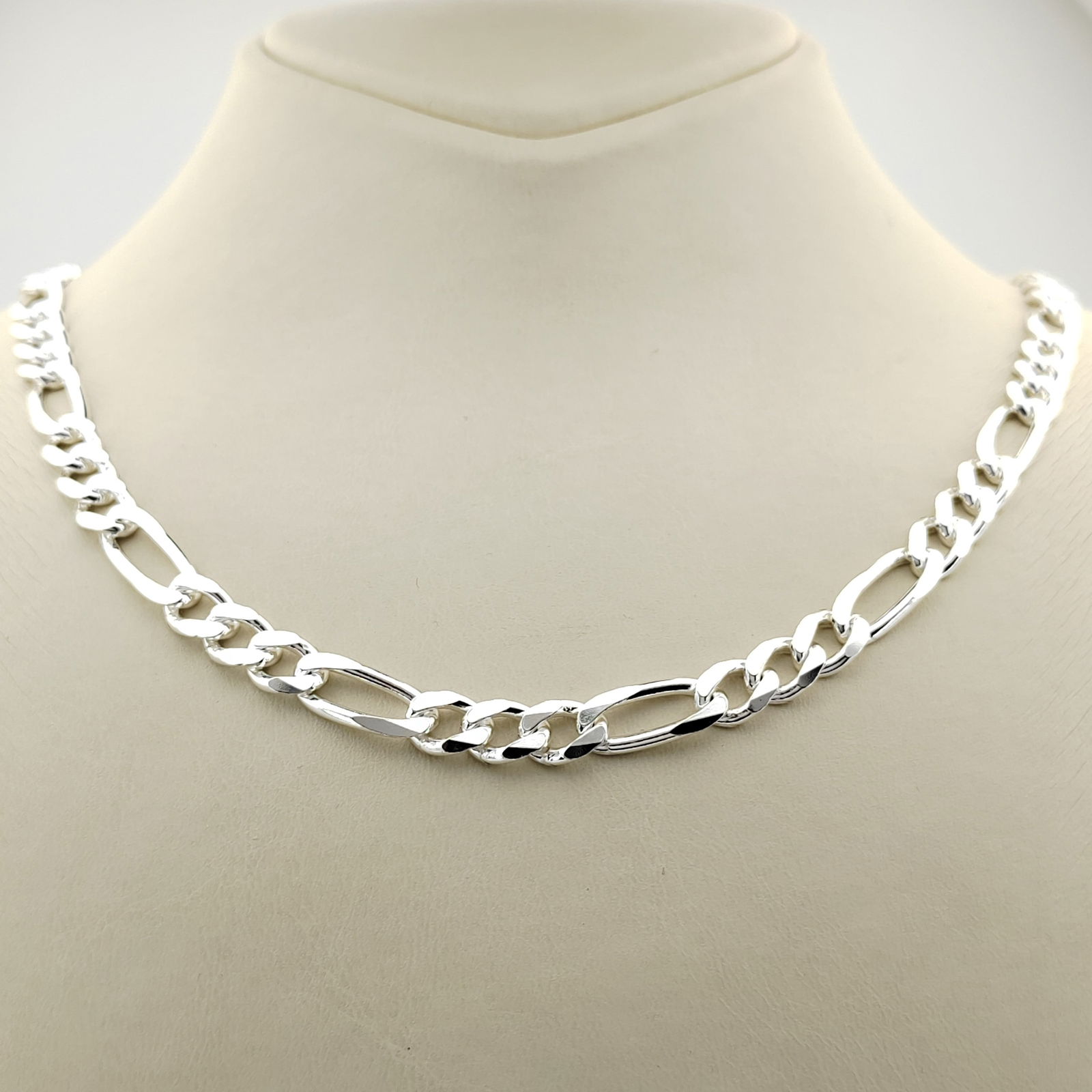 925 Silver Figaro Chain,Men Necklace. (1 of 9)