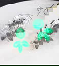 Natural Emerald & Diamond 14k Solid Gold Push Back Earring