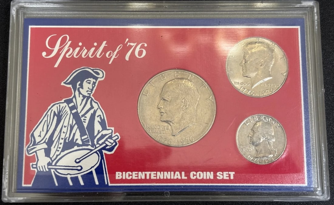 1776-1976 Spirit of '76 Special Coin Set: Title: 1776-1976 Spirit of '76 Special Coin Set Description: 1776-1976 Spirit of '76 Special Coin Set Date/Period: 1776-1976 Materials: Copper Reserve: $20.00 Shipping: Domestic: Flat-rate of $7.9