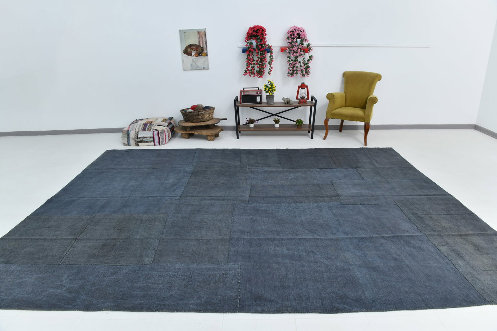 13'2'' x 10'0'' Turkish Hemp Patchwork Rug - 1504 - 2