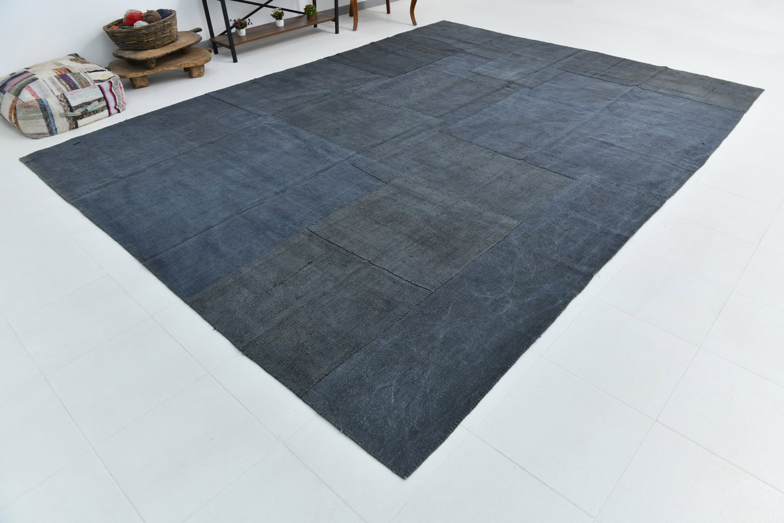 13'2'' x 10'0'' Turkish Hemp Patchwork Rug - 1504 - 4