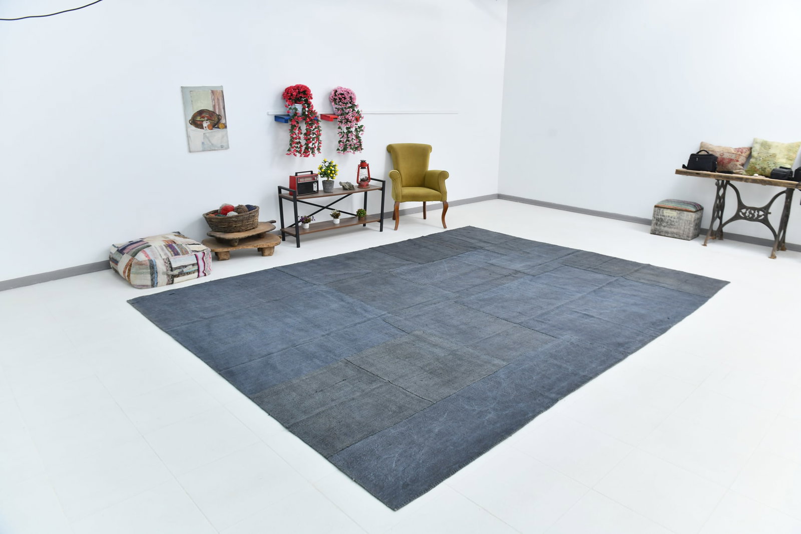 13'2'' x 10'0'' Turkish Hemp Patchwork Rug - 1504 - 7