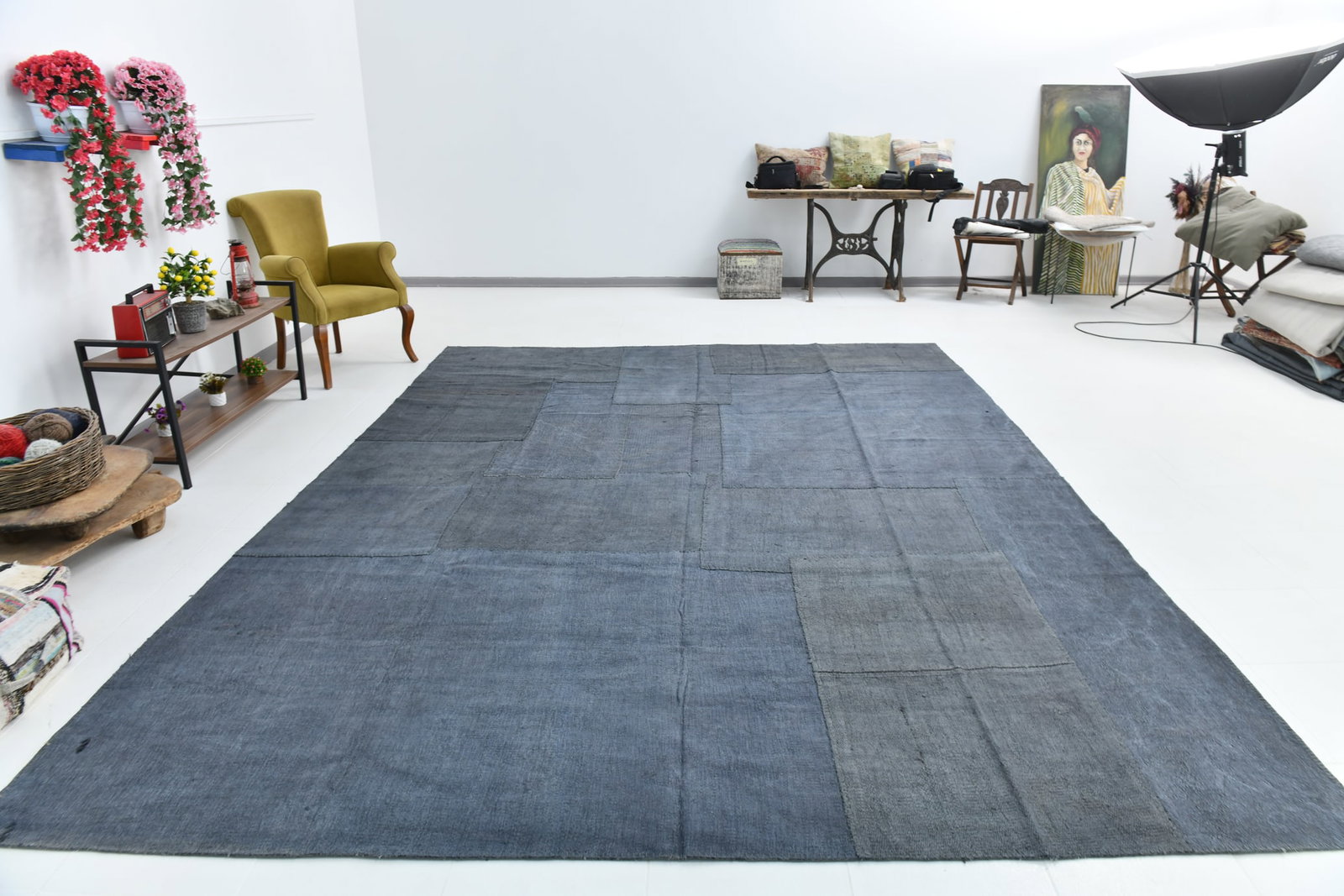 13'2'' x 10'0'' Turkish Hemp Patchwork Rug - 1504 - 8