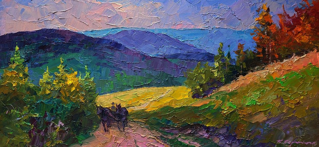 Oil painting Open spaces in the mountains Boris Serdyuk (1 of 7)