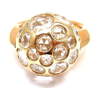 POMELLATO HAREM 18K YELLOW GOLD ROCK CRYSTAL RING