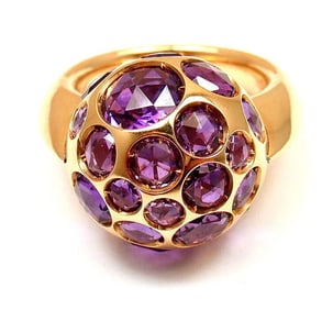 POMELLATO HAREM 18K YELLOW GOLD AMETHYST RING