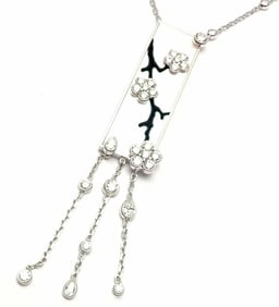 Van Cleef & Arpels Miroir Des Eaux 18k Gold Diamond MOP Necklace
