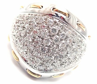 Damiani 18k White Gold 1.36ct Diamond Cocktail Ring