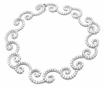 Angela Cummings Platinum 34ct Diamond Necklace 1995