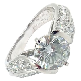Van Cleef & Arpels Platinum 1.88ct VVS1 E Diamond Engagement Ring GIA