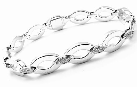 Cartier 18K White Gold Diamond Diadea Link Bracelet Certificate