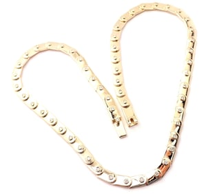 Gucci 18k Yellow Gold Diamond Tennis Necklace